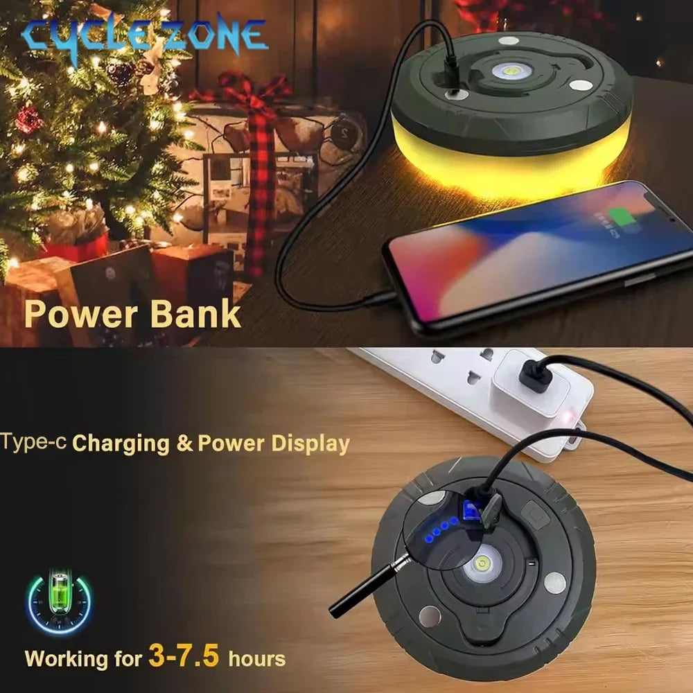 lampe camping portable rechargeable led aimantée blanc moderne compact bande lumineuse enroulable type ccharging