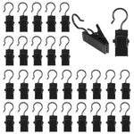 pinces rideau moderne métal fer noir unies opaques 30 pièces anneaux boucles robustes durables