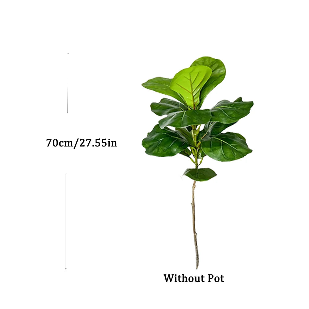 décoration intérieure arbre artificiel pot feuilles larges vert contemporain 103cm 135cm