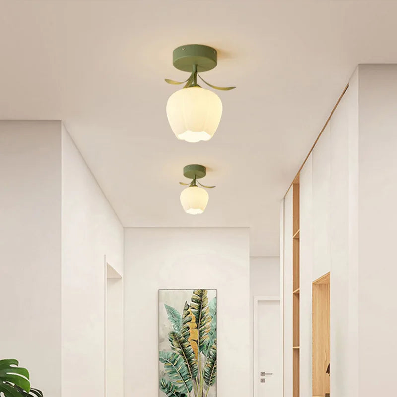 Lampe moderne blanc vert papillons ruban éclairage quotidien facile ampoules led