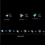 guirlande décorative multicolore stars lunes cercles effet holographique iridescent enfantin cosmique festif