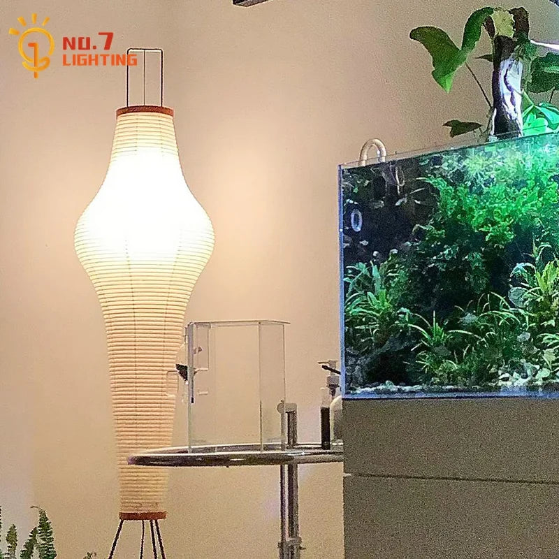 lampe sol moderne blanc beige rayures finies trépied métallique 162cm haute led sans ombre