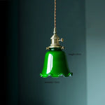 lampe suspendue vintage vert ombre matériau pierre verre 25cm ajustable 200cm autonomie e27