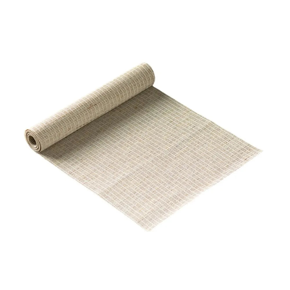 tapis lin marron clair moderne rustique texture tissée 60cm 20cm adhésif