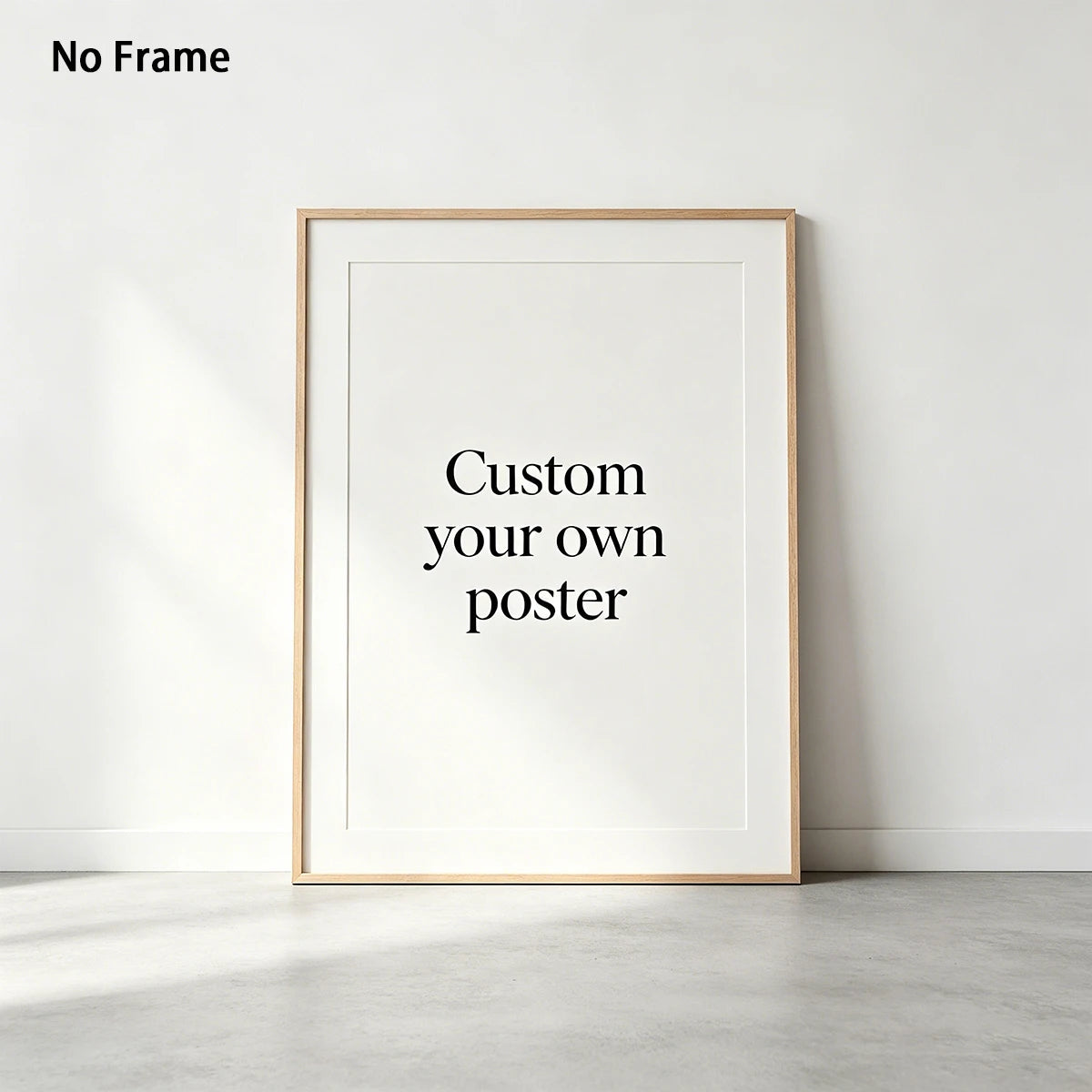 posters personnalisables blanc minimaliste cadre bois impressions photos anniversaire animaux compagnie erotique vacances