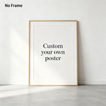 posters personnalisables blanc minimaliste cadre bois impressions photos anniversaire animaux compagnie erotique vacances