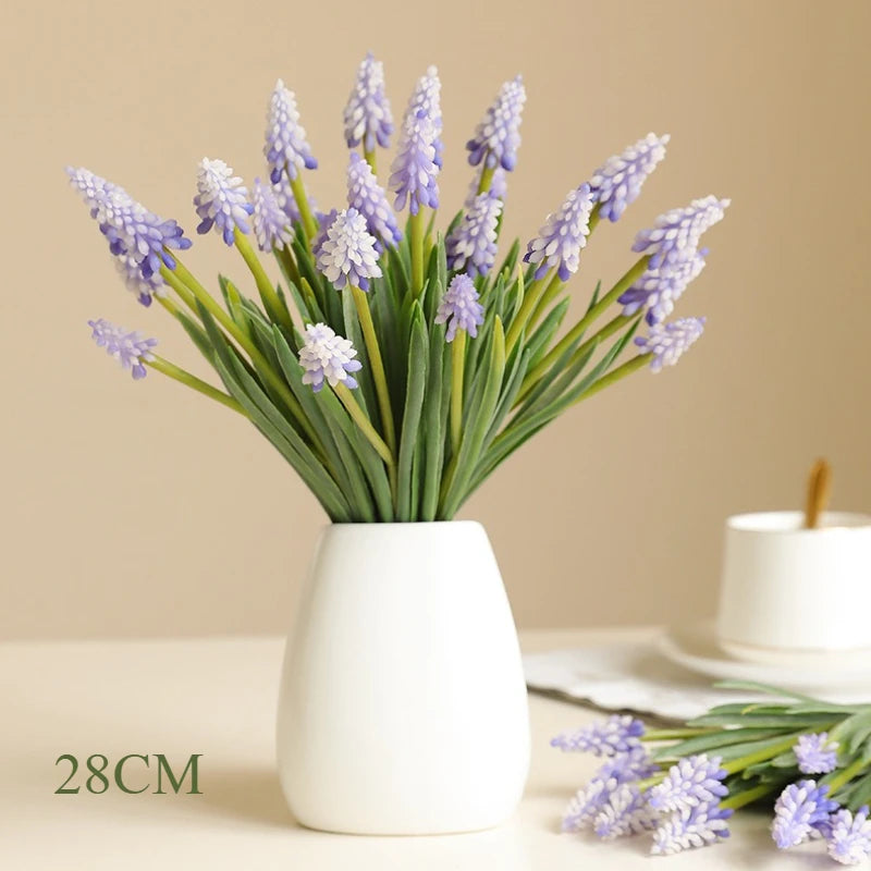 décoration mariage bouquet artificiel violet blanc vert intérieur moderne fleurs plastique decoration maison