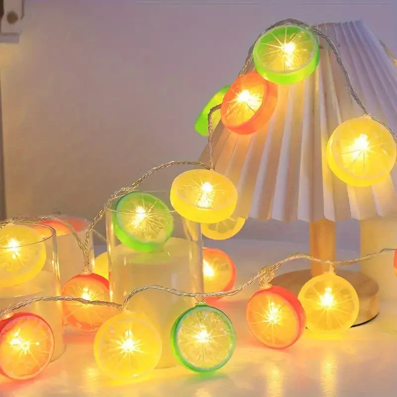 guirlande lumineuse citron verte moderne décoration intérieure noël anniversaire féerique led opaque