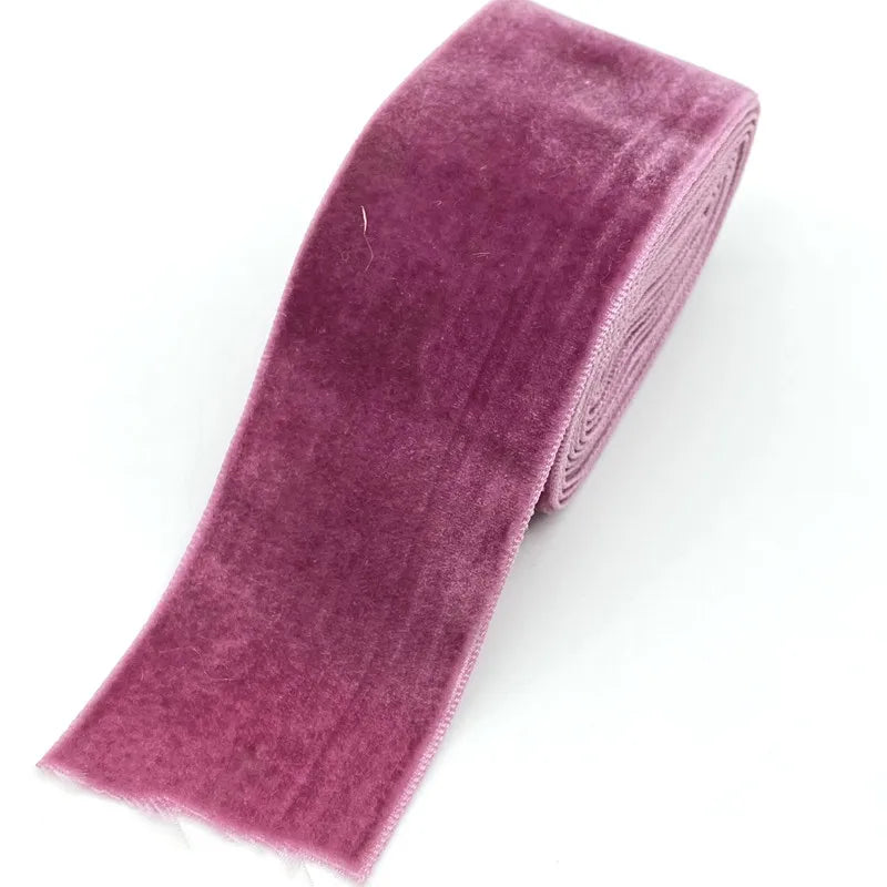 ruban velours uni élégant 18 couleurs opaques décoration mariage bricolage yards polyester