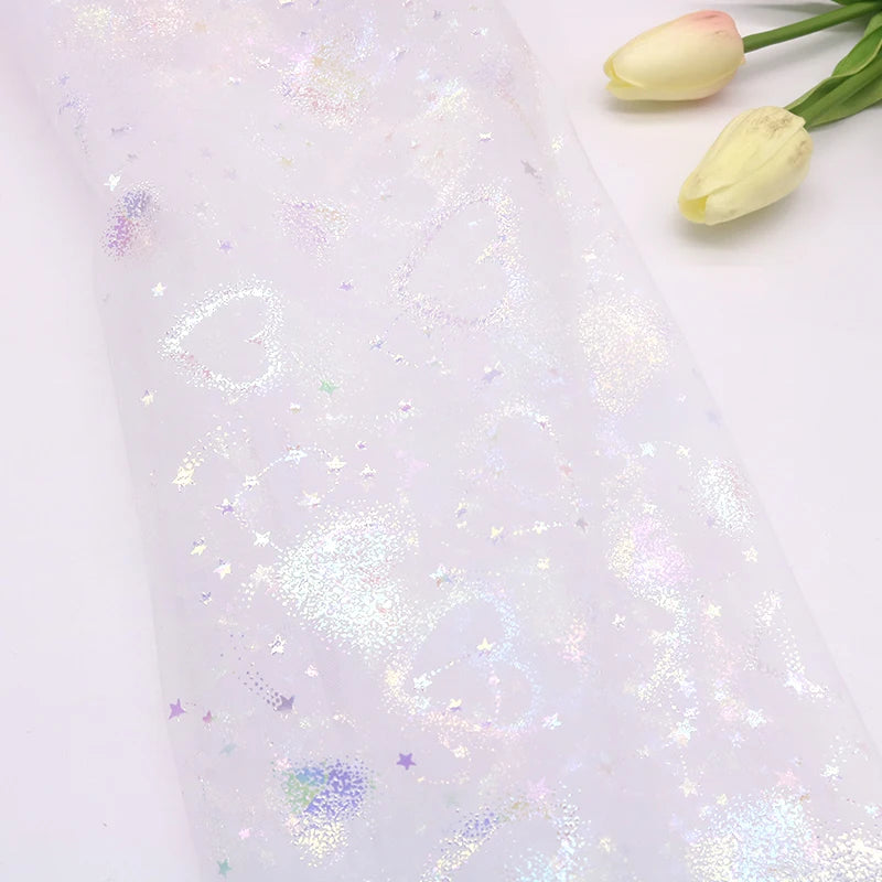 tulle rouge étoiles paillettes tulle violet coeurs nylon transparent décoratif 150cm événement mariage anniversaire