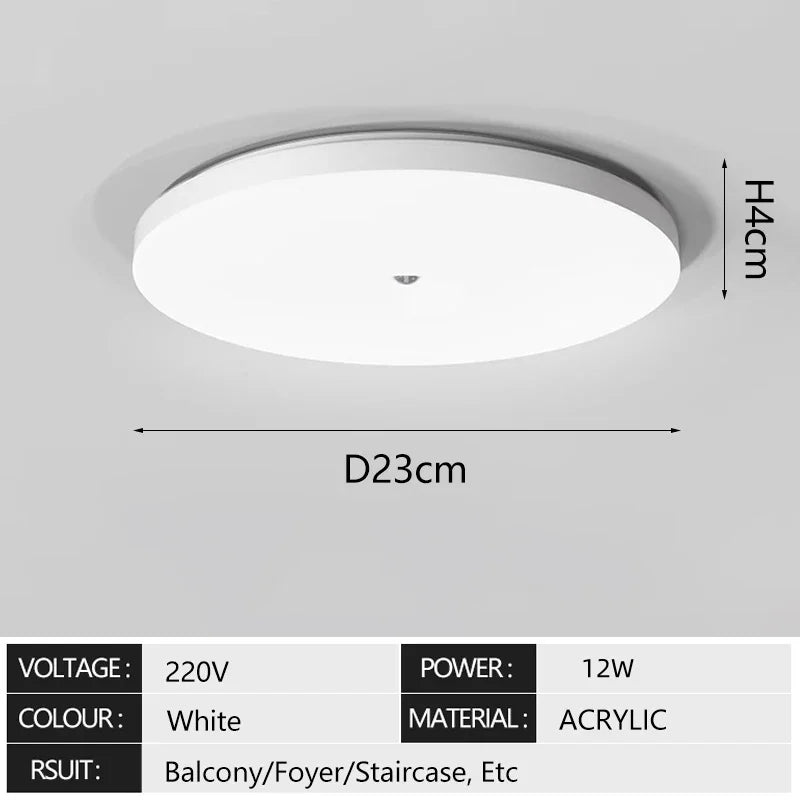 plafonnier led detection mouvement infrarouge blanc moderne surface flux lumineux 249 2000 lumens