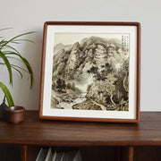 cadre photo bois massif rustique 20cm 20cm noir élégant minimaliste