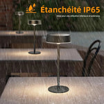 lampe table solaire rechargeable usb led dimmable moderne noir portable chambre