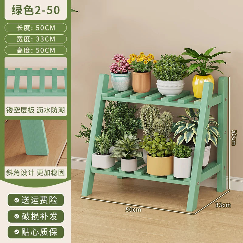 étagère moderne multi niveaux bois naturel pots plantes balcon salon minimalistestyle