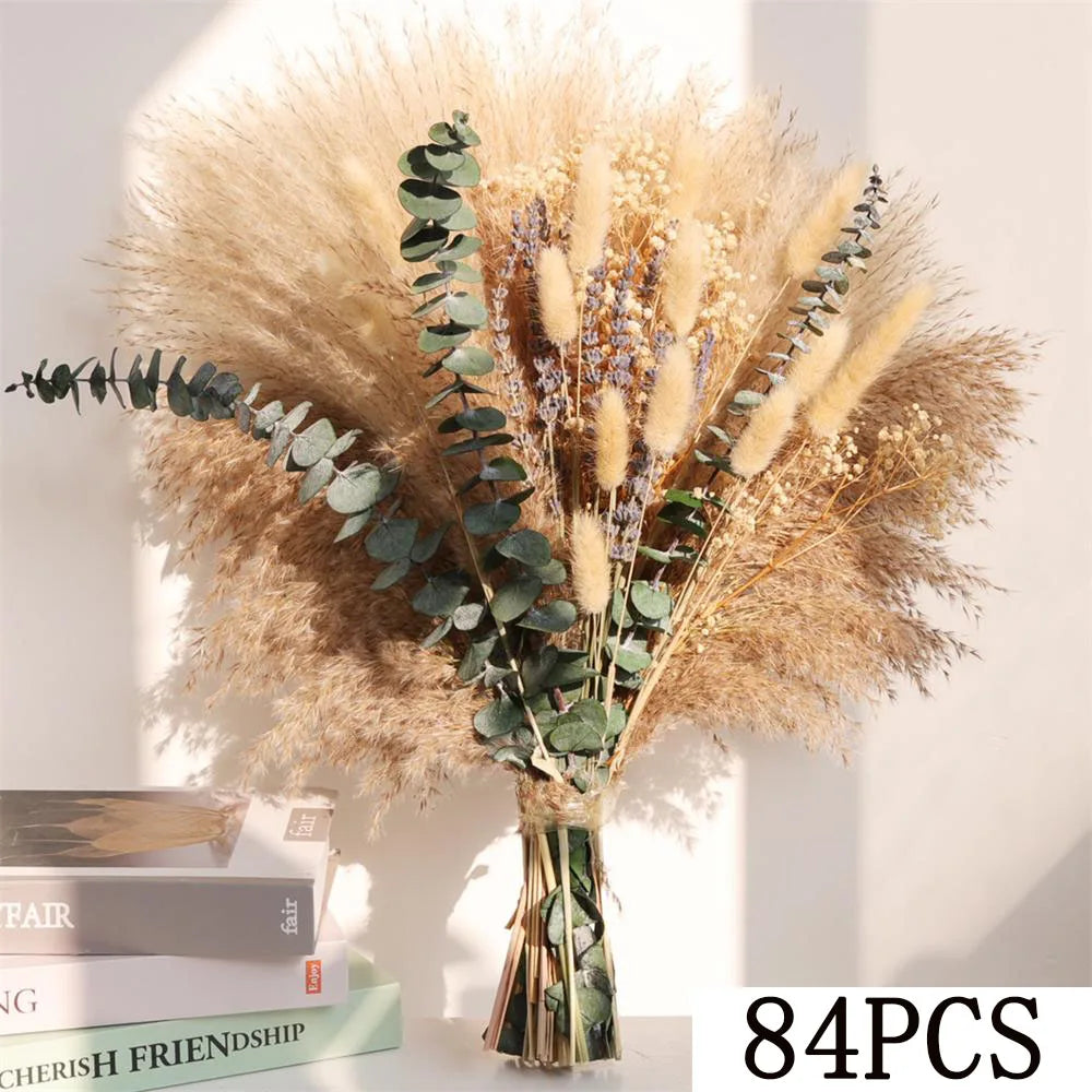 Bouquet fleurs séchées naturel varié rustique décoration maison anniversaire fêtes
