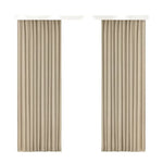 rideau occultant beige clair moderne doublure transparente salon chambre maison