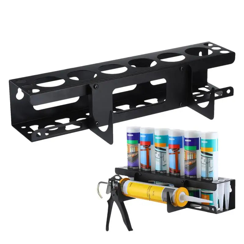 organisateur mural acier tubes colle pistolets outils rangement industriel fixations multiples utilitaire