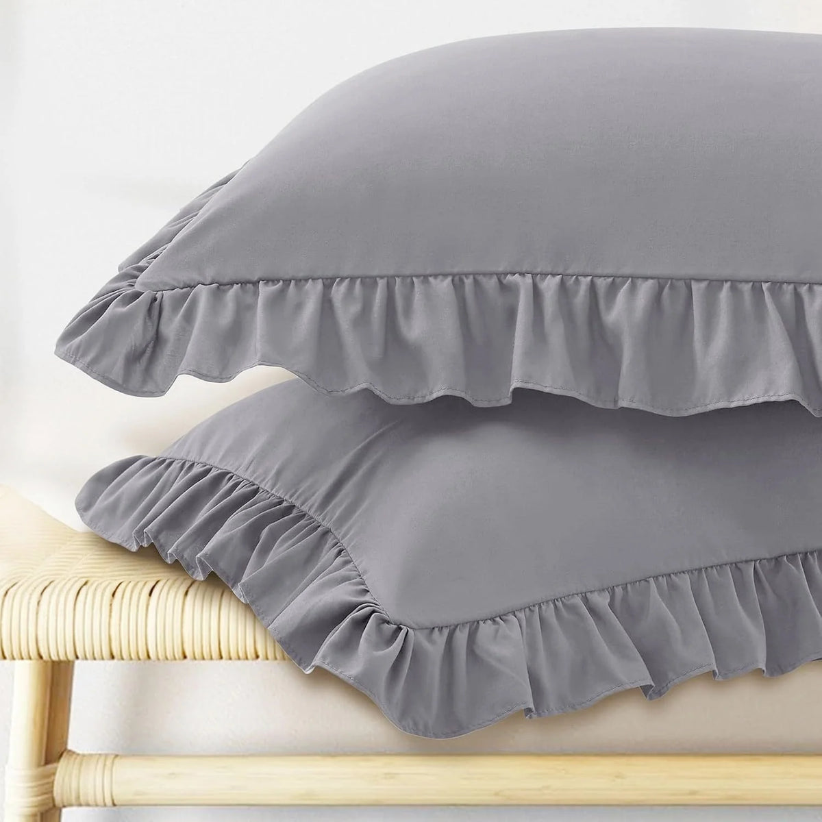 coussin blanc ruché classique enveloppe 100 polyester 50x66 50x75 opacité