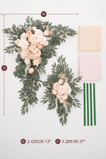 Arche mariage romantique fleurs artificielles rideaux gaze soie naturelle extérieureDecoration événement
