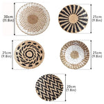 assiettes decoratives boho assiettes rondes motifs geometriques motifs floraux texture tisse naturel beige