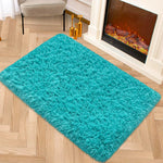 tapis rouge uni peluche moderne 50x80cm confortable antidérapant chambre salon vestibule
