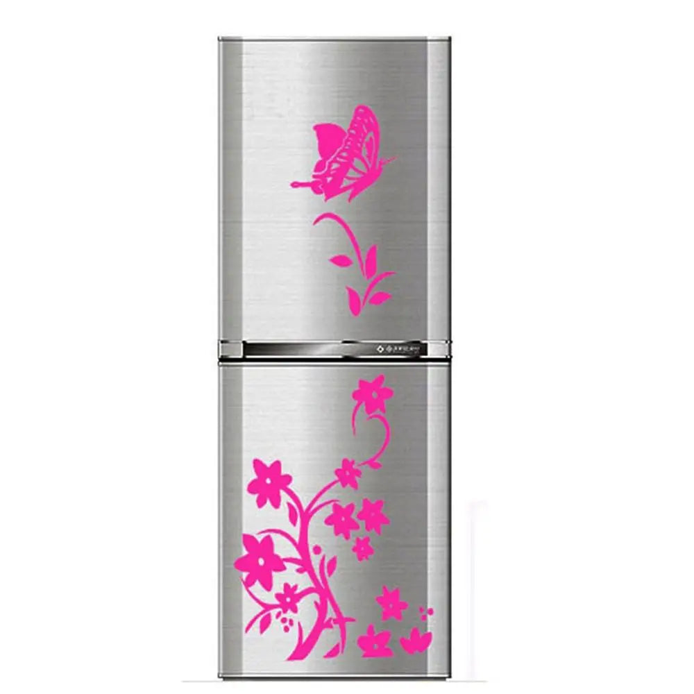 autocollants decoratifs fleurs papillons noir blanc minimaliste adhésif mur 30x30cm 60x40cm 70x25cm decoration maison