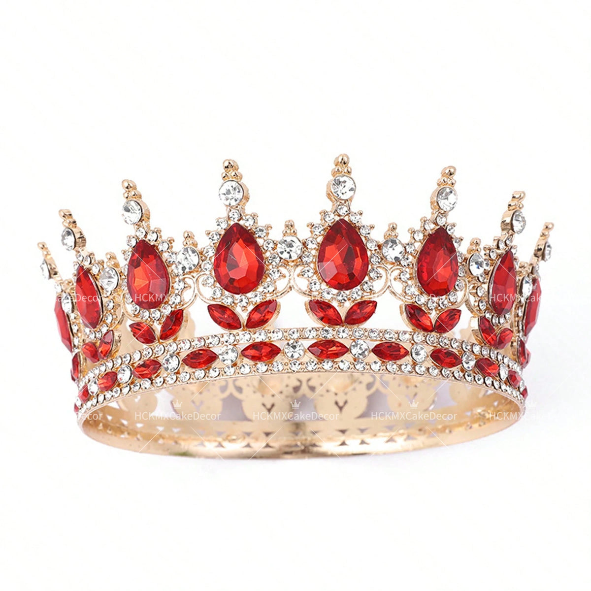 décoration gâteau couronne strass or rouge rose bleu vert violet classique acrylique mariage anniversaire