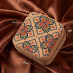 boîte bijoux vintage portable motifs floraux couleurs multiples rangement colliers boucles d'oreilles bracelets