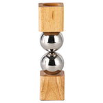 vase décoration intérieure bois métal minimaliste sculptural boules sphères cubes fleurs séchées