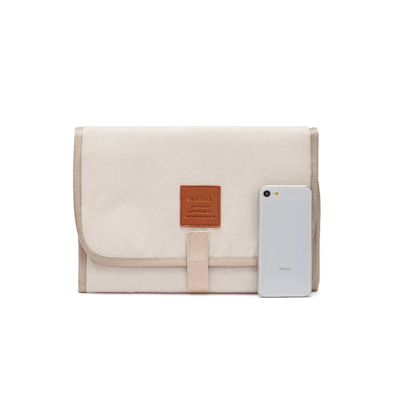coussin bain pliable moderne pratique beige clair toile simple ruban adhésif