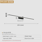 lampe miroir moderne noir blanc led mur 40cm 60cm 80cm 100cm