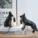 lampe poser chien réaliste détaillée blanc noir contemporaine minimaliste ampoule câble eléctrique