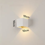 applique murale led motion sensor extérieure ip65 contemporaine 6000k 4000k 3000k đen trắng