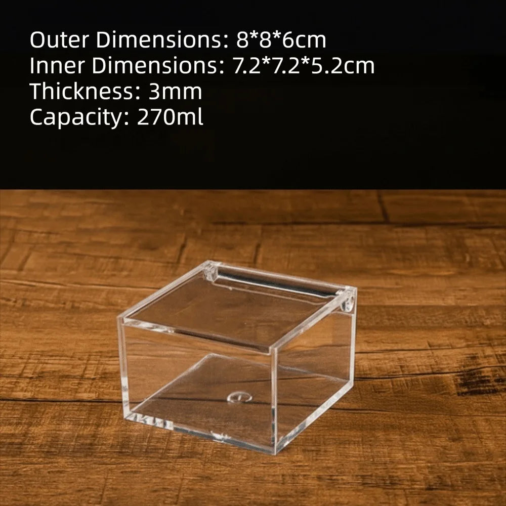 organisateur moderne transparent acrylique empilable boîtes rangement cosmétiques cubes divers