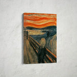 peinture abstraite expressionniste toile huile rouge orange noir décoration maison unique horizontal sans cadre