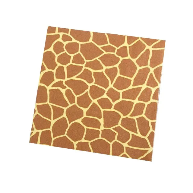 serviettes papier jetables motif animal zèbre léopard feuilles tropicales verte moderne anniversaire mariage baptême