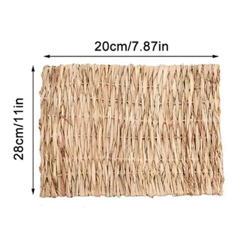 abri animal tressé naturel hamster lapin beige rustique soft bed house