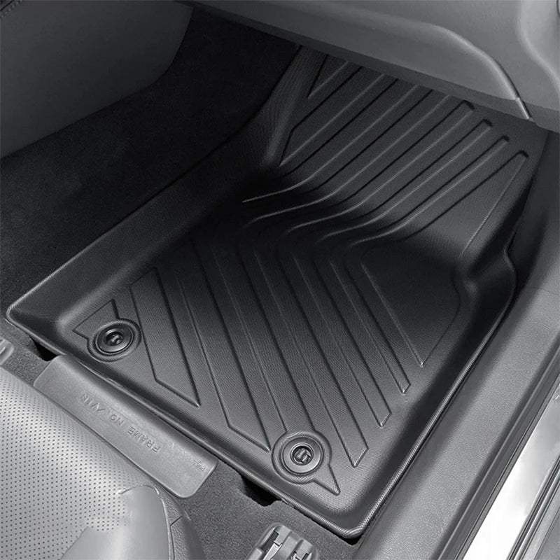 tapis sol voiture noir rayures diagonales moderne antidérapant double couche set complet