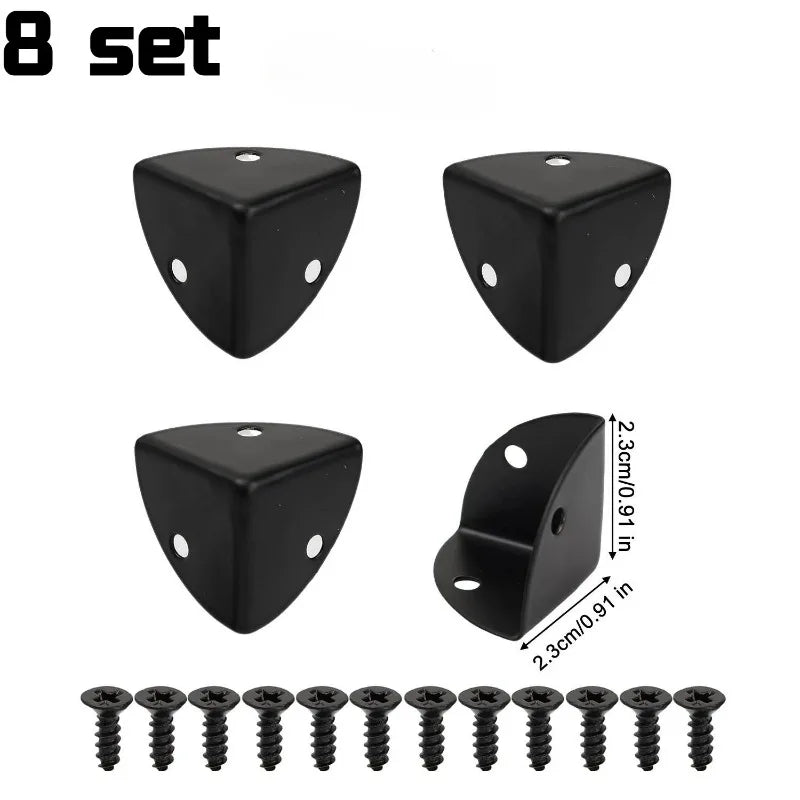 protège coins métal noirs 40 pièces vis modernes bricolage bois