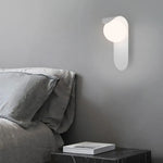 lampe murale led moderne noir blanche rond lisse minimaliste fixée mur