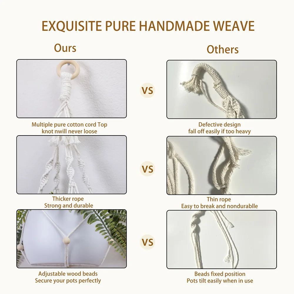 décoration boho macramé suspendu anneaux bois cordes naturel nœuds simples géométriques