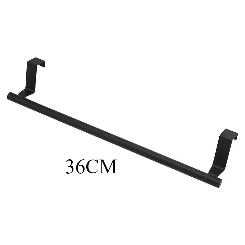 porte serviettes mural acier inoxydable noir moderne clips serviette gants rangement salle bain cuisine