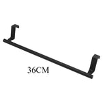 porte serviettes mural acier inoxydable noir moderne clips serviette gants rangement salle bain cuisine