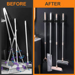 support mural moderne vis fixations acier inoxydable noir gris clips balais