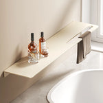 étagère murale moderne métal beige clair sans perçage adaptable différents tapis rond
