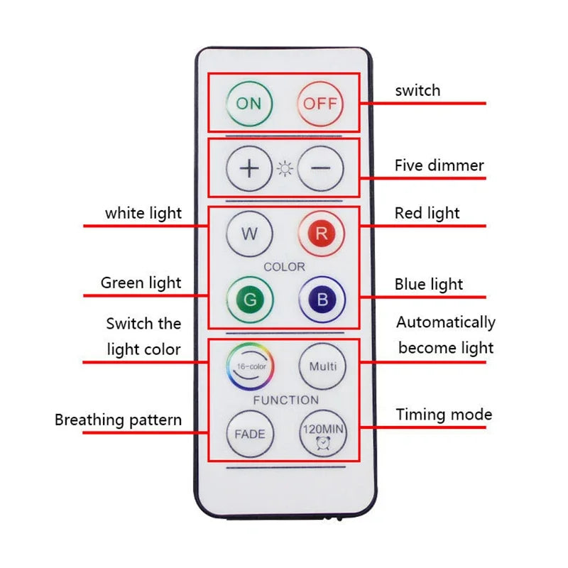 lampe led rechargeable sans fil unités adhésif blanc moderne 16 couleurs changeantes