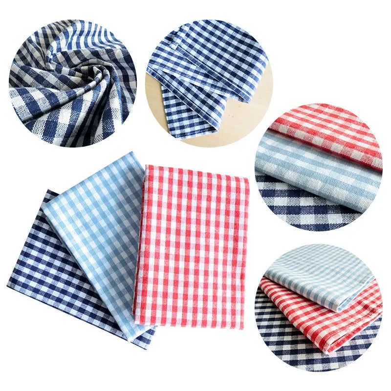 serviettes table rouge bleu blanc carreaux classiques respectueux environnement 30x40cm 40x60cm decoration fete cuisine