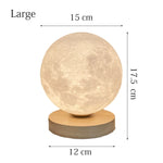 lampe table moderne lune texture marbrée blanc beige 12cm 15cm 18cm