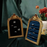 présentoir bijoux velours baroque multi couches rangement anneaux doré rouge bleu noir chambre maisonDecoration