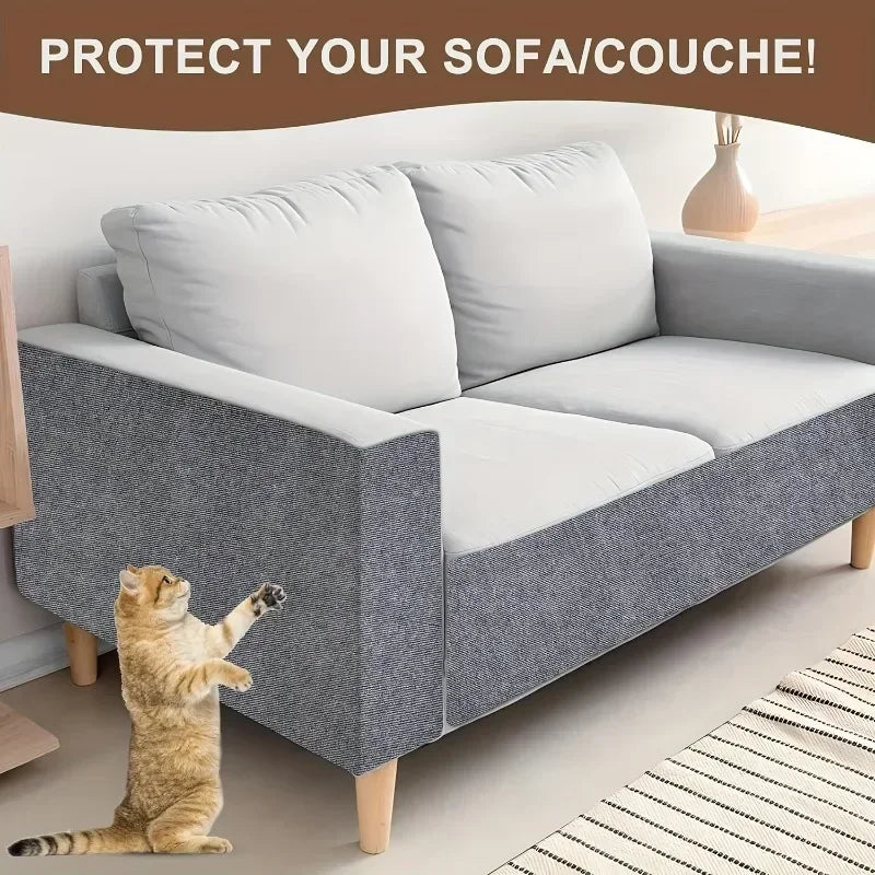 tapis anti griffes chats protection canapé auto adhésif 60x200cm gris beige moderne